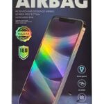 18D juodas apsauginis ekrano stikliukas Samsung Galaxy A045 A04 su AIRBAG profesionaliu ekrano apsaugos dizainu