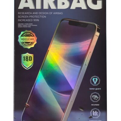 Juodas 18D apsauginis ekrano stikliukas Samsung Galaxy A145 A14 4G ir A146 A14 5G su airbag ekrano apsauga