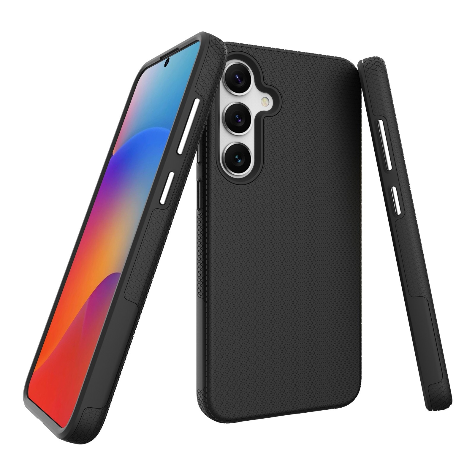 4778008137870-1 Juodas dėklas telefonui Samsung A556 A55 5G "Perfectionists Triangle" - Image 1