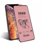 520D juodas apsauginis ekrano stikliukas Samsung Galaxy S906 S22 Plus 5G su rožiniu apsauginiu sluoksniu