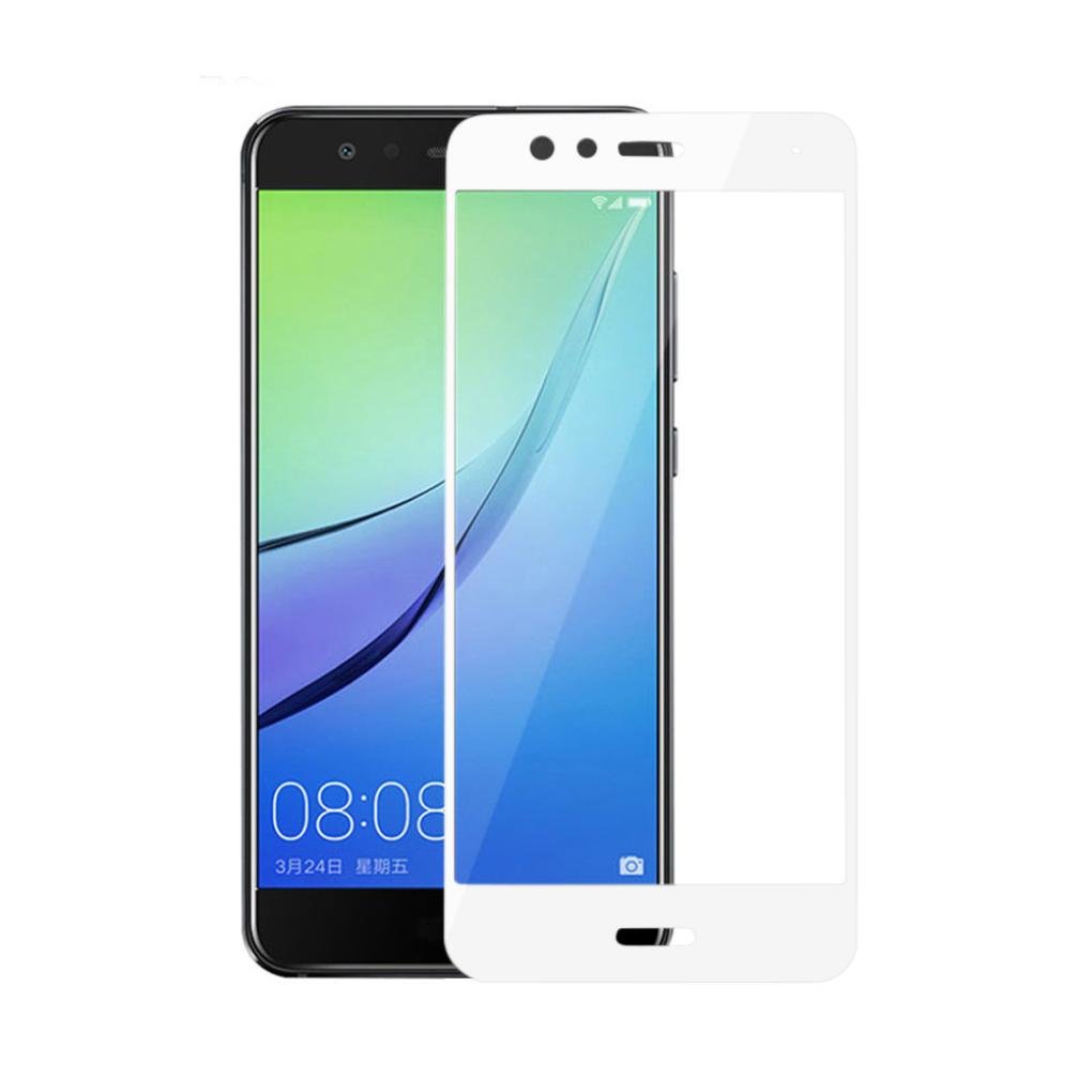 5D baltas apsauginis ekrano stikliukas Huawei P10 5D baltas apsauginis ekrano stikliukas Huawei P10 telefone su ekranu