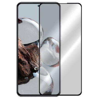 5D Full Glue juodas apsauginis ekrano stikliukas Xiaomi 12T ir 12T Pro