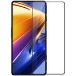 5D Full Glue juodas apsauginis ekrano stikliukas ant Xiaomi Poco F4 5G ekrano