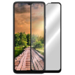 5D Full Glue juodas apsauginis ekrano stikliukas Xiaomi Redmi 11A 12C Poco C55 priekyje ant telefono