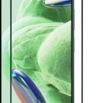5D Full Glue juodas apsauginis ekrano stikliukas Xiaomi Redmi Note 12 ir Note 12 4G telefone