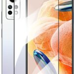 5D Full Glue juodas apsauginis ekrano stikliukas Xiaomi Redmi Note 12 Pro 4G ant telefono ekrano