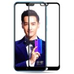 5D juodas apsauginis ekrano stikliukas Huawei Honor 10 su pilnai padengiančiu dizainu ir juoda apdaila