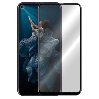 5D juodas apsauginis ekrano stikliukas Huawei Nova 5T Honor 20 telefone