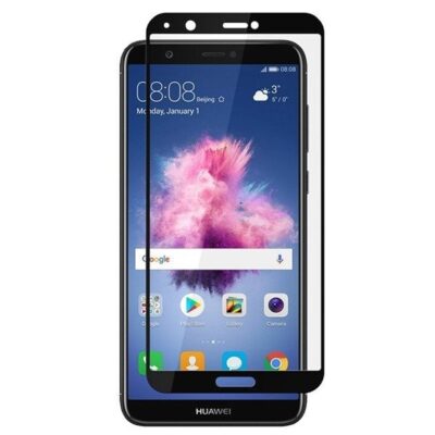 5D juodas apsauginis ekrano stikliukas Huawei P Smart telefone