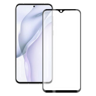 5D juodas apsauginis ekrano stikliukas Huawei P50 Pro priekinė dalis aiškiai matomas