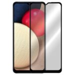 5D juodas apsauginis ekrano stikliukas Samsung Galaxy A035 A03s telefone matomas priekinis ekranas su apsauginiu stikliuku