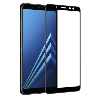 5D juodas apsauginis ekrano stikliukas Samsung Galaxy A530 A8 2018 telefone
