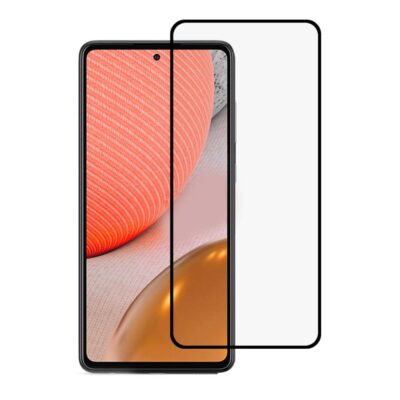 5D juodas apsauginis ekrano stikliukas Samsung Galaxy A72 telefone