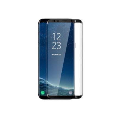 5D juodas apsauginis ekrano stikliukas Samsung Galaxy G950 S8, skirtas pilnai ekranui suapvalintais kraštais