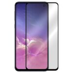 5D juodas apsauginis ekrano stikliukas Samsung Galaxy G970 S10e su matomu juodu rėmeliu