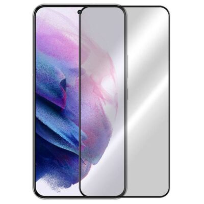 5D juodas apsauginis ekrano stikliukas Samsung Galaxy S911 S23 5G be ispjovimu pirsto antspaudui priekinis vaizdas