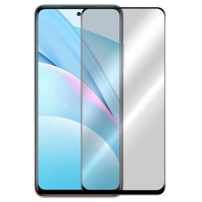 5D juodas apsauginis ekrano stikliukas Xiaomi Mi 10 Lite telefone su juodu rėmeliu