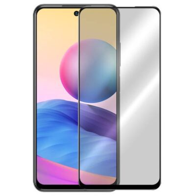 Juodas 5D apsauginis ekrano stikliukas Xiaomi Redmi Note 10 5G Poco M3 Pro telefonui