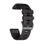Juoda apyrankė Garmin Fenix 3 5x 3hr 5x plus 6x 6x pro Tech-Protect Smooth su tekstūriniu paviršiumi ir metaline sagtimi