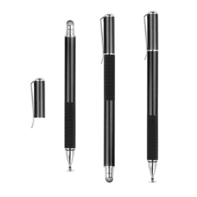 Sidabrinis pieštukas Tech-Protect Stylus Pen juodos spalvos su metaliniu spaustuku