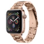 Rausva apyrankė Apple Watch su metaliniu įsegimu rožinės spalvos