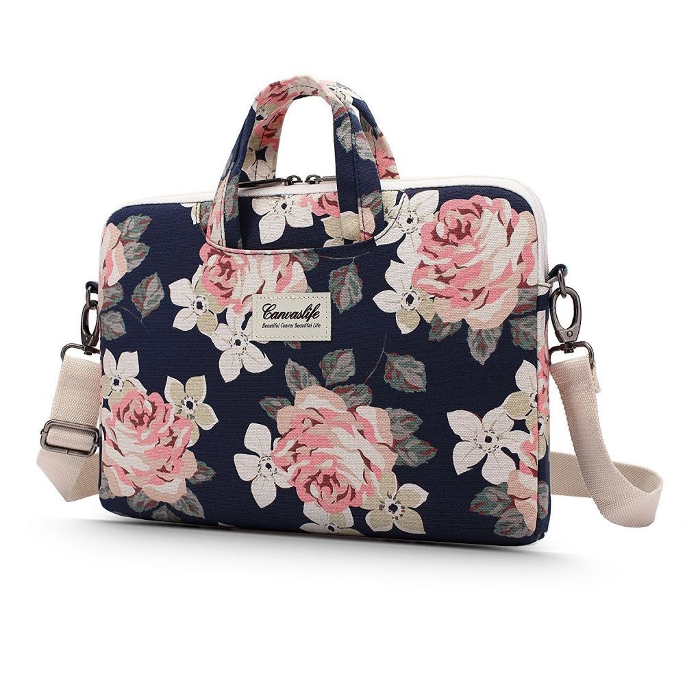 Nešiojamo kompiuterio krepšys 15-16 Canvaslife Briefcase Navy Rose Nešiojamo kompiuterio krepšys 15-16 Canvaslife Briefcase Navy Rose su tamsiai mėlynu audiniu ir rožių raštu