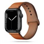 Ruda apyrankė Apple Watch su odiniu dirželiu Tech-Protect LeatherFit