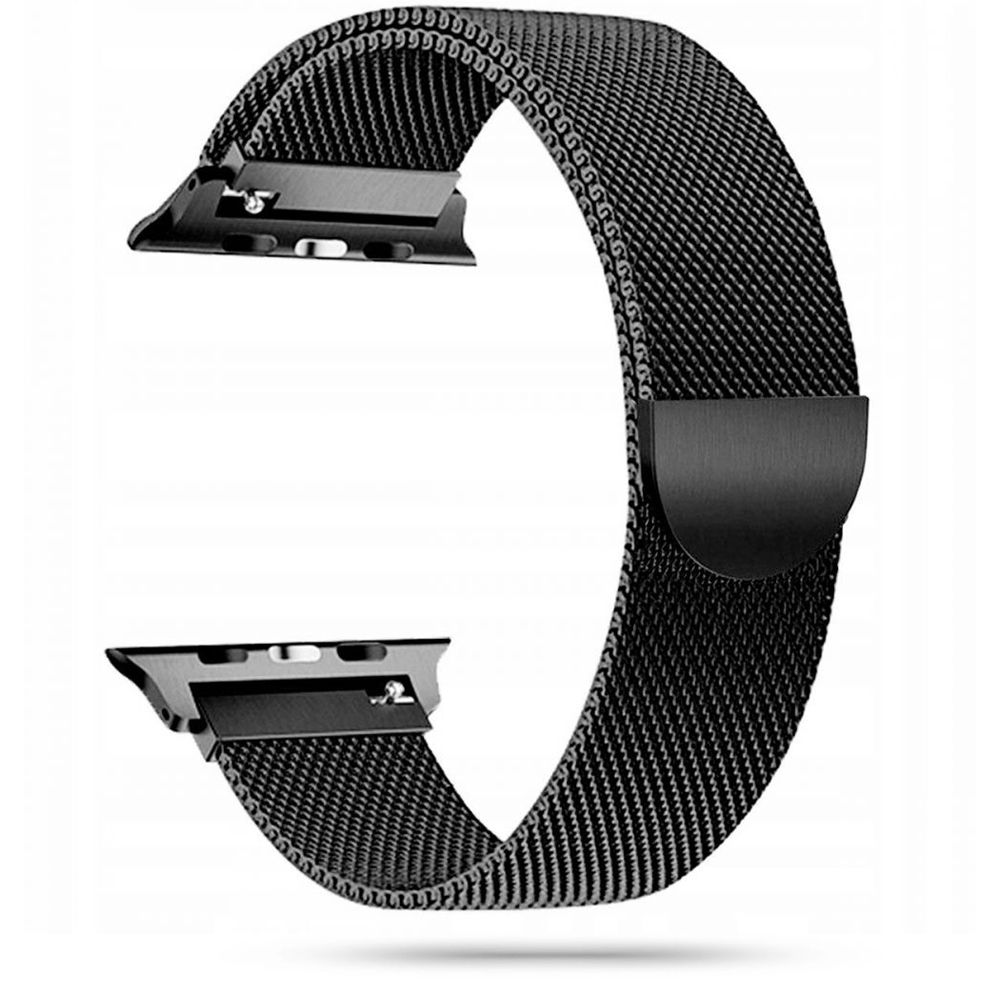 Juodos spalvos apyrankė Apple Watch 38 40 41 mm Milaneseband Juodos spalvos plona metalinė apyrankė Apple Watch Tech-Protect Milaneseband