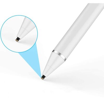 Rausvas pieštukas Tech-Protect Active Stylus Pen su baltu korpusu ir juodu antgaliu