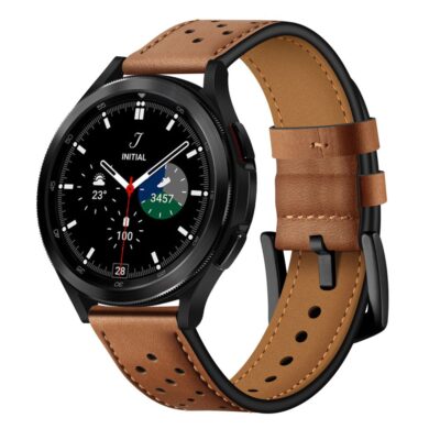Ruda apyranke Samsung Galaxy Watch su odiniu dirzeliu ir skylemis oro cirkuliacijai