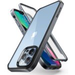 Juodas dėklas Apple Iphone 13 Pro Supcase Ub Edge Pro su perforuotais kraštais ir permatomu galiniu dangčiu