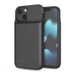 Juodas dėklas Apple Iphone 12 Mini 13 Mini Tech-Protect Powercase su matiniu paviršiumi
