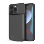 Juodas dėklas Apple Iphone 13 Pro su įmontuota baterija ir apsauga kamerai