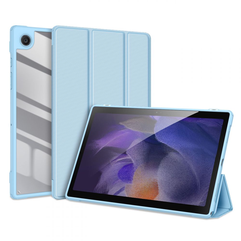 Mėlynas dėklas Samsung Galaxy Tab A8 10.5 X200 X205 Dux Ducis Toby Mėlynas dėklas Samsung Galaxy Tab A8 10.5 X200 X205 Dux Ducis Toby su tekstūruota viršutine dalimi ir planšetiniu laikikliu