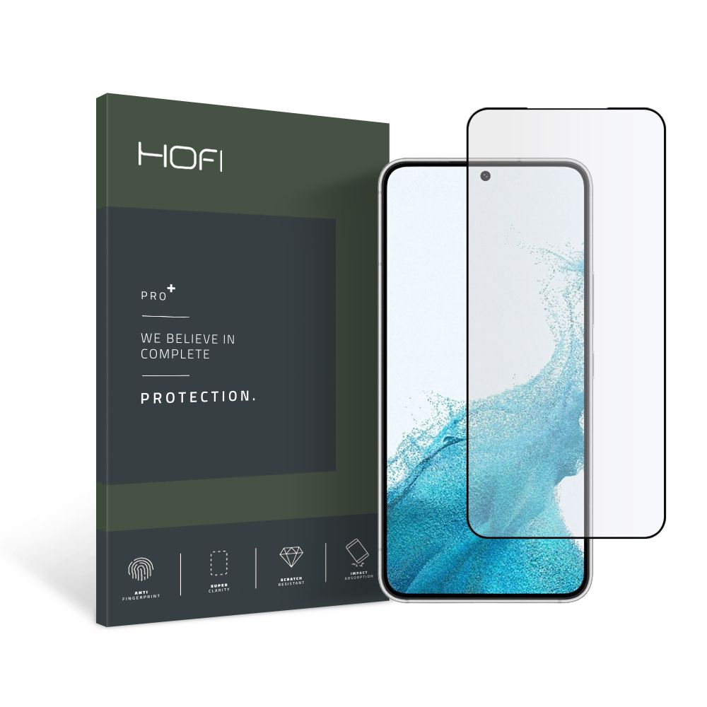 Juodas apsauginis ekrano stikliukas Samsung Galaxy S22 Hofi Glass Pro+ Juodas apsauginis ekrano stikliukas Samsung Galaxy S22 Hofi Glass Pro plus
