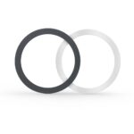Juodas-sidabrinis magnetinis žiedas Tech-Protect Magmat Magsafe, du apvalūs žiedai vienas juodas, kitas sidabrinis