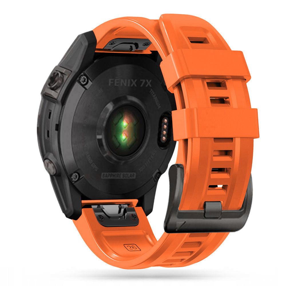 Oranžinė apyrankė Garmin Fenix 5 6 6 Pro 7 Tech-Protect Iconband Oranžinė apyrankė Garmin Fenix 5 6 6 Pro 7 Tech-Protect Iconband su metaline sagtimi