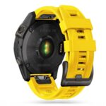 Geltona apyranke Garmin Fenix 5 6 6 Pro 7 Tech-Protect Iconband su patvaria juosta ir naudojama prie Fenix 7X laikrodzio