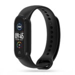 Juoda apyrankė Xiaomi Mi Smart Band 5 su spalvotu ekranu ir reguliuojama apyranke