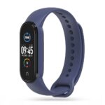 Mėlyna apyrankė XIAOMI MI SMART BAND 5 / 6 / 6 NFC / 7 su spalvotu ekranu ir reguliuojamu silikoniniu dirželiu