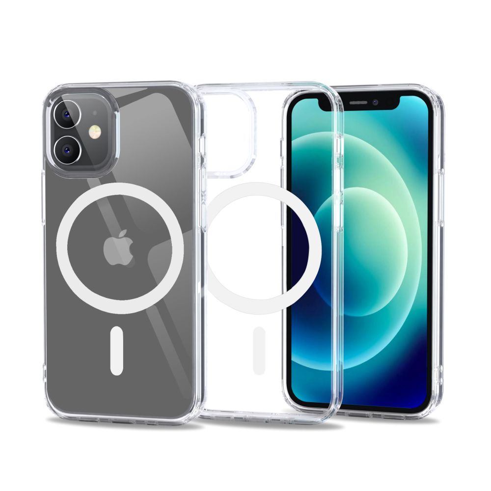 Skaidrus dėklas Apple Iphone 12 mini Tech-Protect FlexAir Hybrid Magsafe Skaidrus deklas Apple iPhone 12 mini Tech-Protect FlexAir Hybrid Magsafe su pilnai matoma kamera ir ekranu