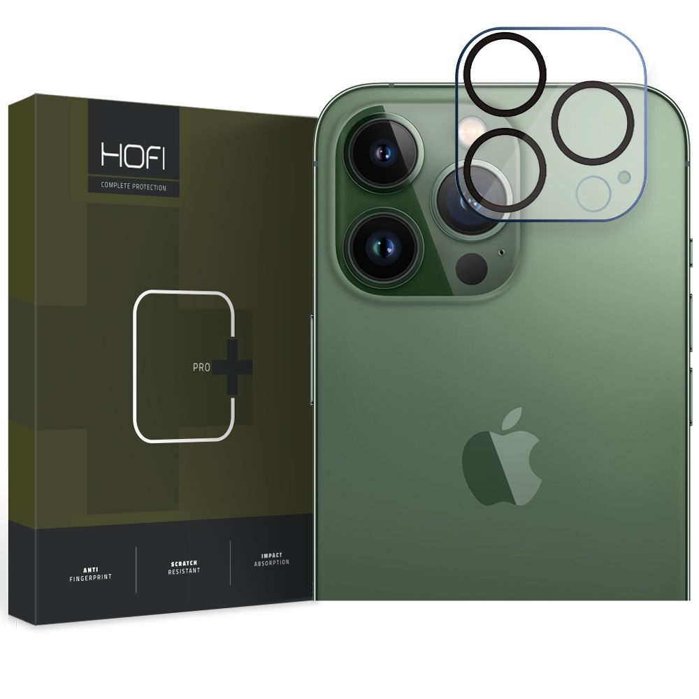 Skaidrus apsauginis kameros stikliukas Apple Iphone 14 Pro 14 Pro Max Hofi Cam Pro+ Skaidrus apsauginis kameros stikliukas Apple Iphone 14 Pro ir 14 Pro Max su juodais žiedais