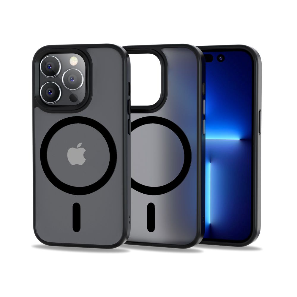 Juodas matinis dėklas Apple Iphone 14 Pro Tech-Protect Magmat Juodas matinis dėklas Apple Iphone 14 Pro Tech-Protect Magmat su magnetiniu žiedu