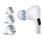 Balti silikoniniai ausinių kištukai Apple Airpods Pro 1 2 Tech-Protect Ear Tips 3-Pack komplekte