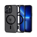 Juodas-skaidrus dėklas Apple Iphone 14 Pro Max Tech-Protect Magmat Magsafe su magnetu