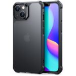 Juodas dėklas Apple Iphone 14 Plus 15 Plus Esr Air Armor su apsauginėmis kampinėmis ir kamerų apsauga