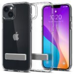 Skaidrus dėklas Apple Iphone 14 Plus 15 Plus Spigen Ultra Hybrid S su sidabrine atrama