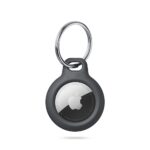 Juodas dėklas Apple Airtag Tech-Protect Flexair su metaliniu žiedu raktams