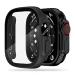 Juodas dėklas Apple Watch Ultra 1 2 49mm Tech-Protect Defense 360 su permatomu priekiu