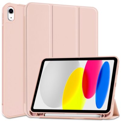 Rausvas dėklas Apple Ipad 10.9 2022 Tech-Protect SC Pen su pieštuko laikikliu